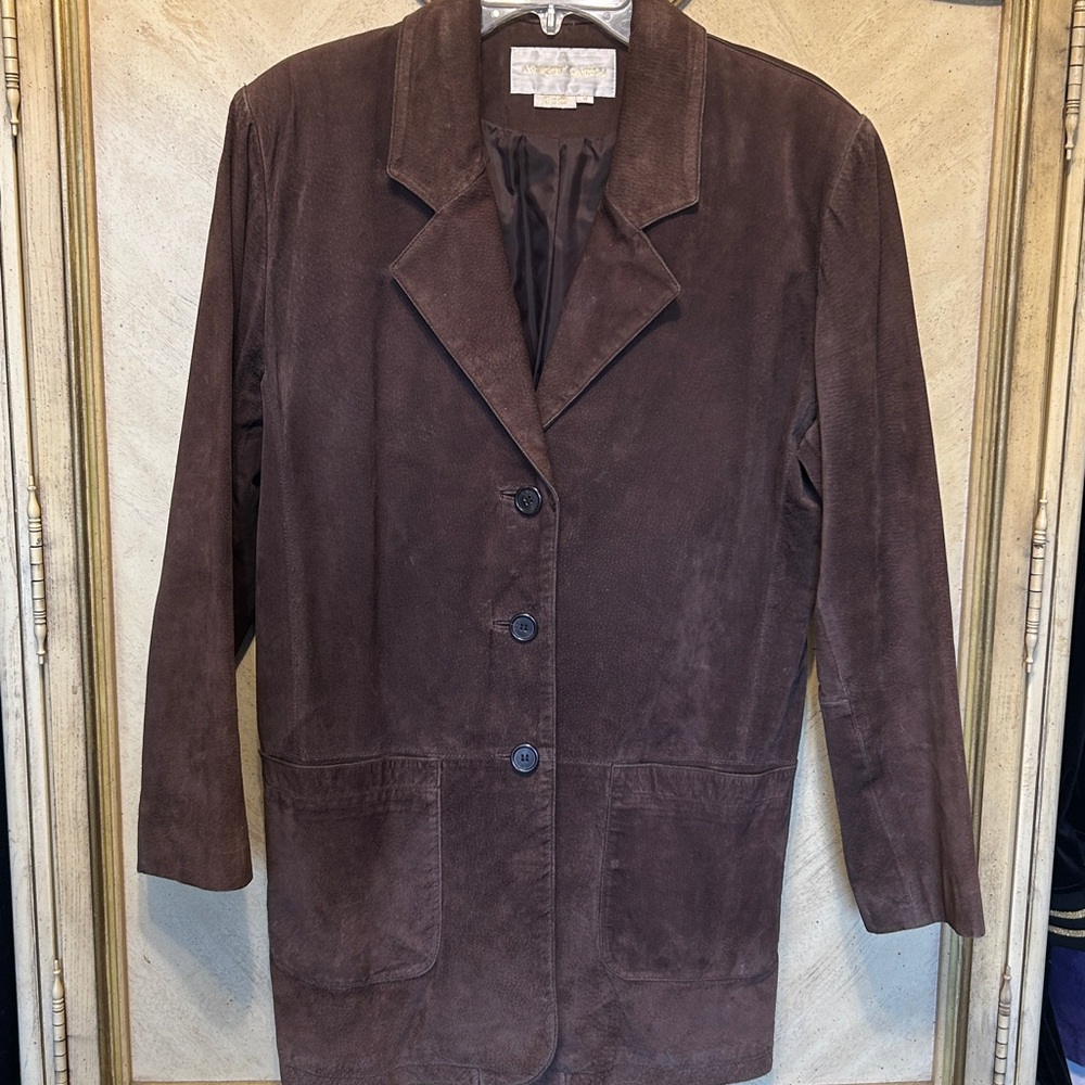 Vintage Margaret Godfrey Brown Suede Mid Length Jacket